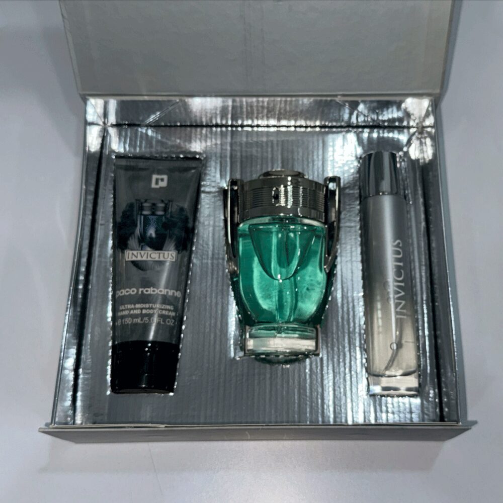 Estuche Invictus Perfume + Splash + Crema